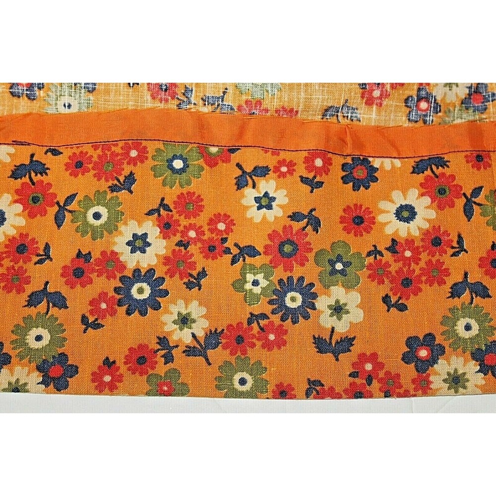 Vintage 60s Dress Womens Handmade Short Sleeve Floral Autumn Size S/M - Picture 6 of 6